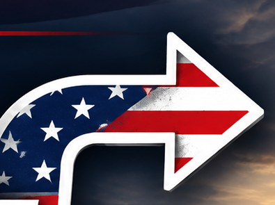 Patriotic right-turn arrow